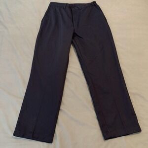 Reed Flex Pants Mens‎ 33-34 Navy Elastic Waist Work Chino Uniform Poly